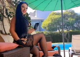 THE HUMAN GARDEN FURNITURE -FACE SITTING IN THONGS-