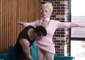skinny milf Lara Frost plays a real doll and gets extreme rough tight asshole fucked in crazy