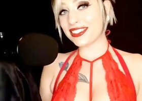 Cute blonde with big boobs solo