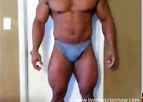Manuel Romero Stripping Out Of Gray Briefs