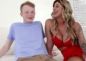 Jimmy Titty-Fucks Busty Lolly James Before Takes His Cock In Her Muff!