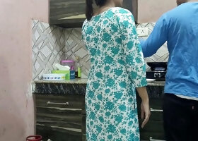 Beautiful Indian Step Mom Pussy and Ass Fucked Hard by Step Son While He Is in Kitchen to Seducing