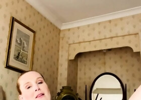 Large amateur cam woman uses two of her toys to masturbate