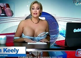 Camsoda - Big Tits MILF Ryan Keely Has Strong Orgasm While Reading The News