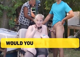 Blonde Czech BBW with Massive Big Ass and Heavy Tits Shamelessly Cheats on Her Husband by Deepthroating