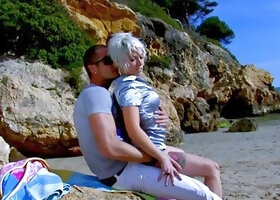 Milky Coopers Big-Butt Blonde Ass Pounded on Beach by Leo Galvez